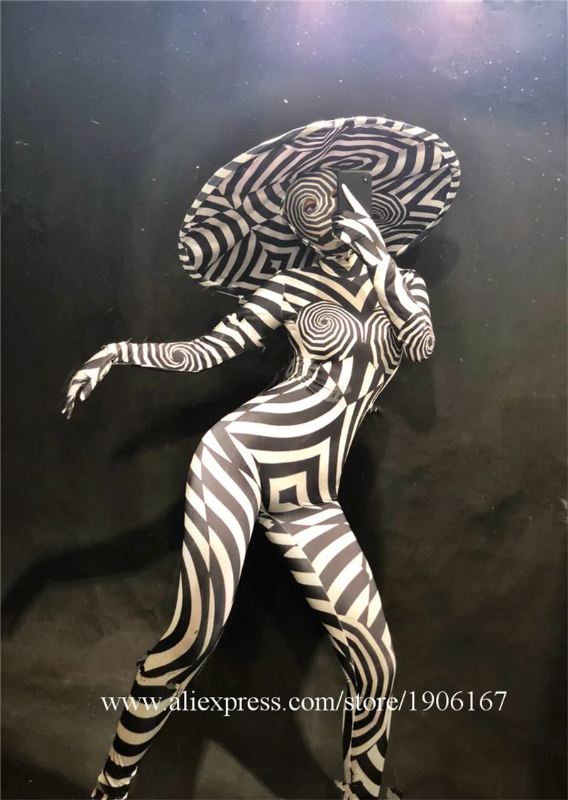 Halloween party party opening men and women combination play gogo masked zebra hat Siamese dance studio costume3