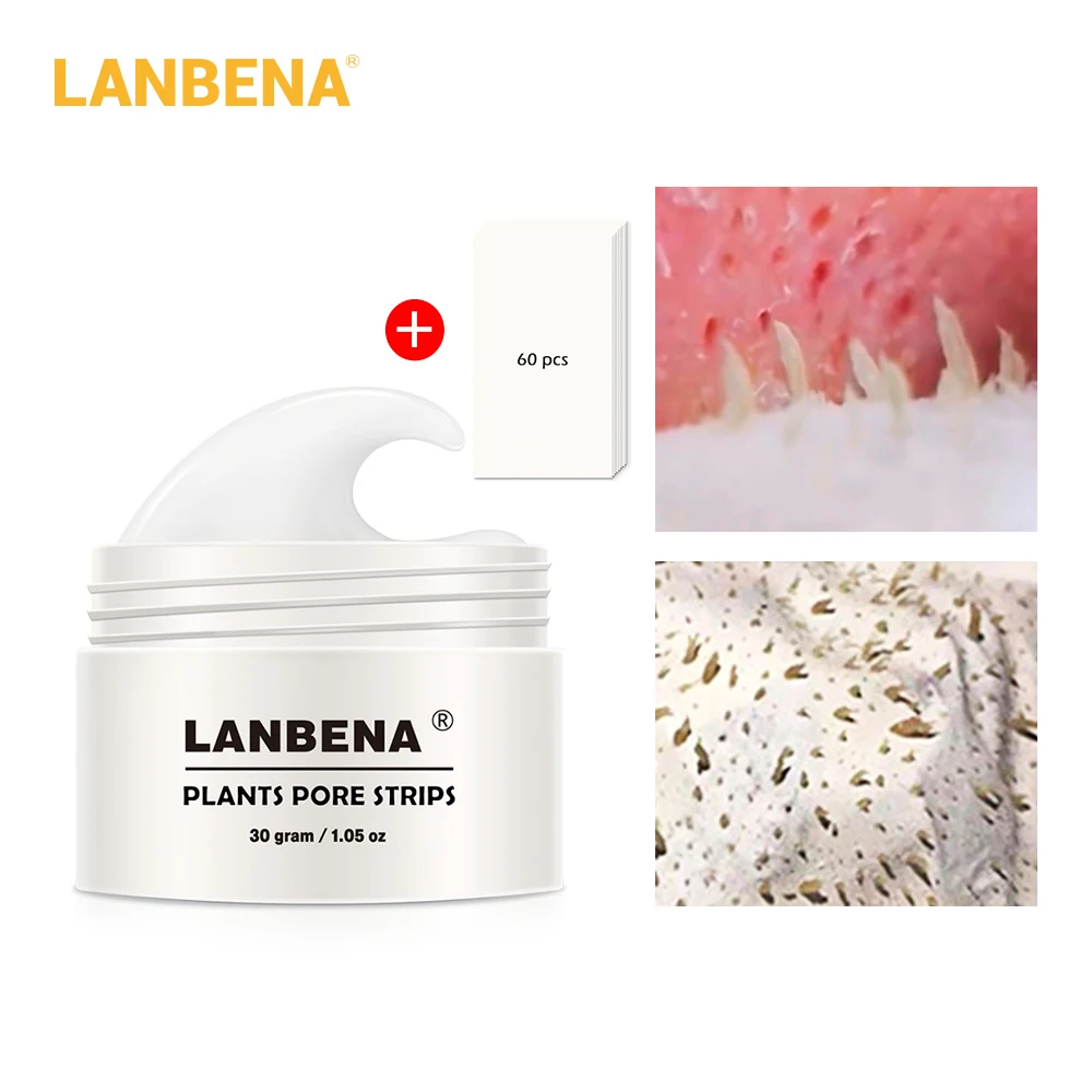 

LANBENA Blackhead Remover Nose Mask Pore Strip Black Peeling Acne Treatment Deep Cleansing Face Oil Control Skin Care