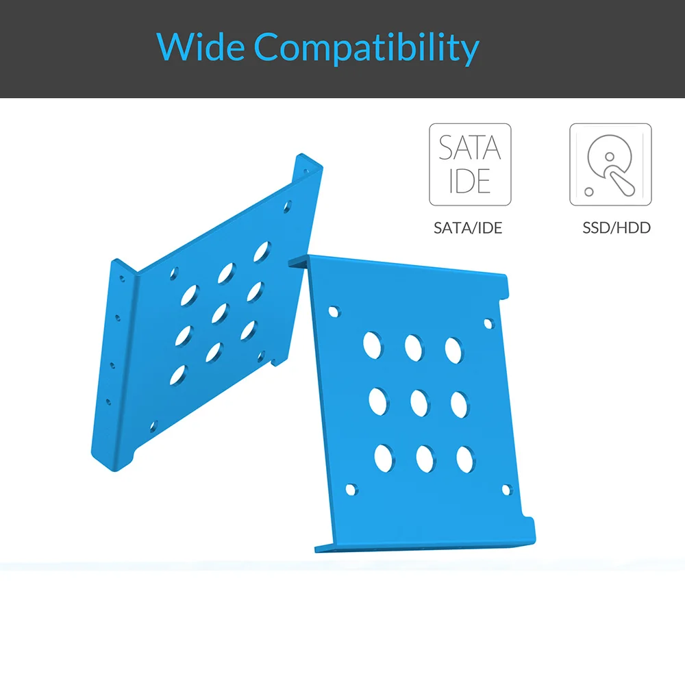 ORICO алюминиевый Монтажный кронштейн для жесткого диска от 2,5 до 3,5 дюймов, комплект монтажной док-станции для жесткого диска с поддержкой SSD/HDD SATA и IDE порта