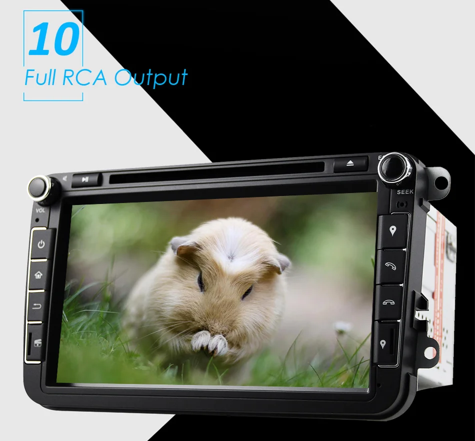 Sale Eunavi Android 8.0 Octa Core 4GB RAM Car DVD for VW Passat CC Polo GOLF 5 6 Touran EOS T5 Sharan Jetta Tiguan GPS Radio Seat A 15