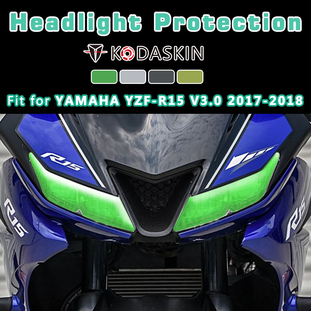 R15 V3 Headlight Guard Sticker 3D Head Light Protection Decal For