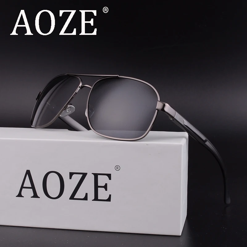 

AOZE Luxury polarized men women fashion sunglasses driving UV400 Aluminum Magnesium Classic sun glasses 2017 Gafas Goggles