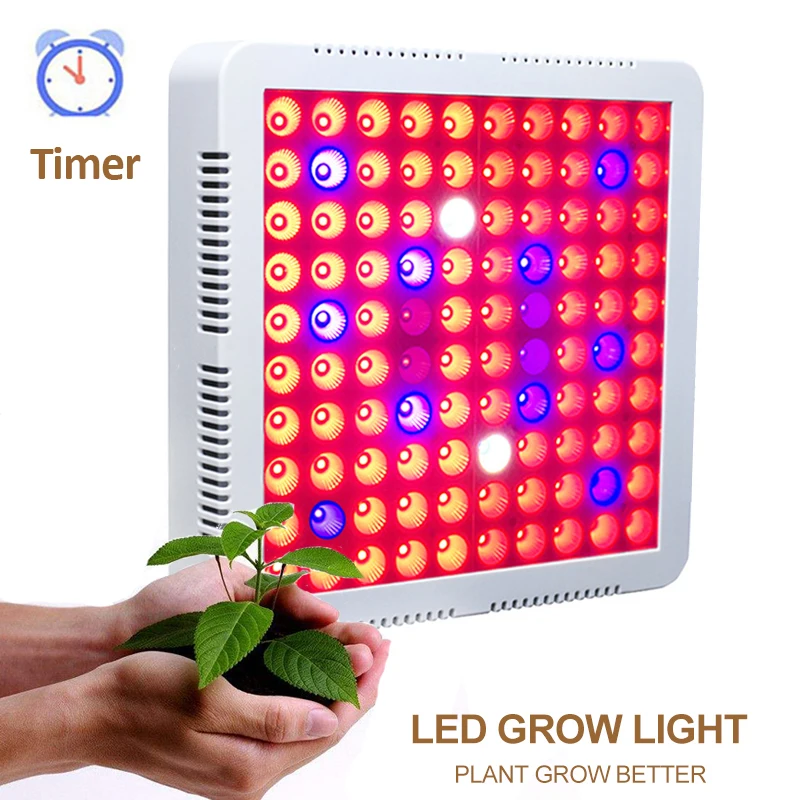 

LED Grow Light 1500W Timer Lamp For Plants 100 Leds Phyto Lamp Full Spectrum Led Fitolampy Lights For Flowers Grow Tent Box Room
