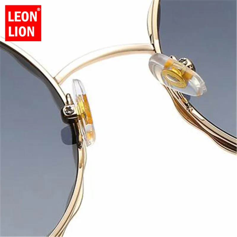 Женские винтажные солнцезащитные очки LeonLion круглые класса люкс уличные UV400