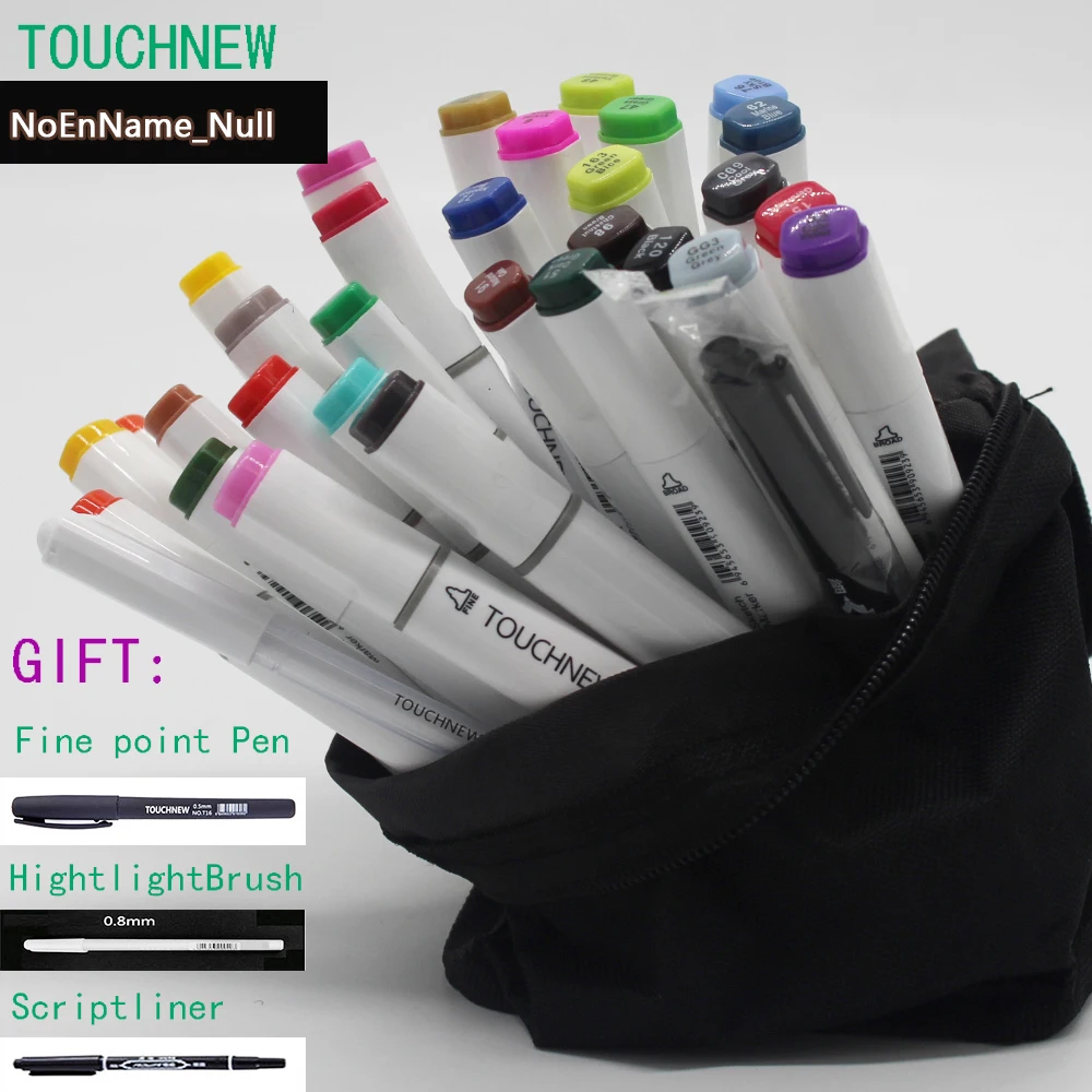 

Flash sale Free shipping six generations two-headed alcohol oily mark brush pen hand-painted 30 48 72 sketch manga drawing
