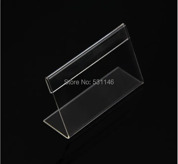 

Free shipping Acrylic label shelf price tag price card table card 100PCS(8*5cm)