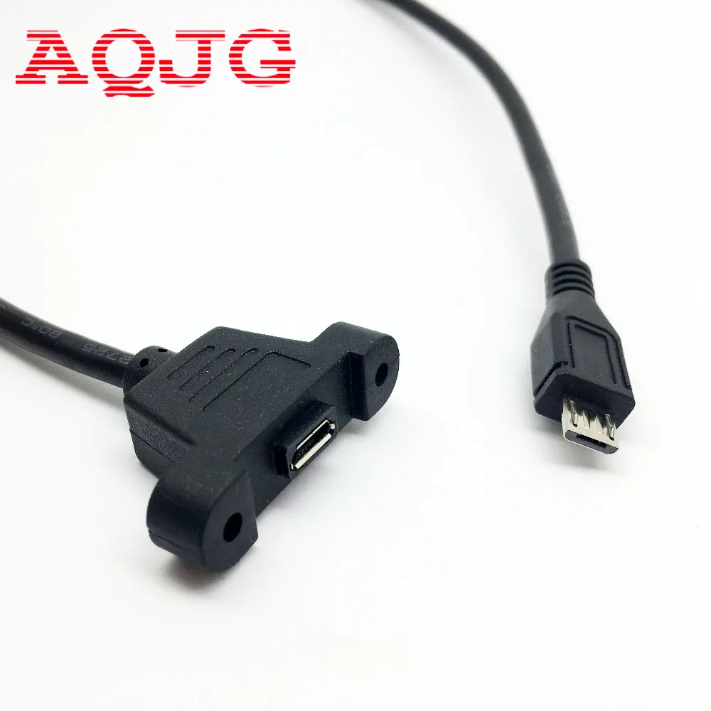 ga zo door Gewend aan geleider Micro USB USB 2.0 Male Connector naar Micro USB 2.0 Vrouwelijke Verlengkabel  30cm 50cm Met schroeven Panel mount Hole|panel mount micro usb|usb 2.0 busb  5 pin - AliExpress