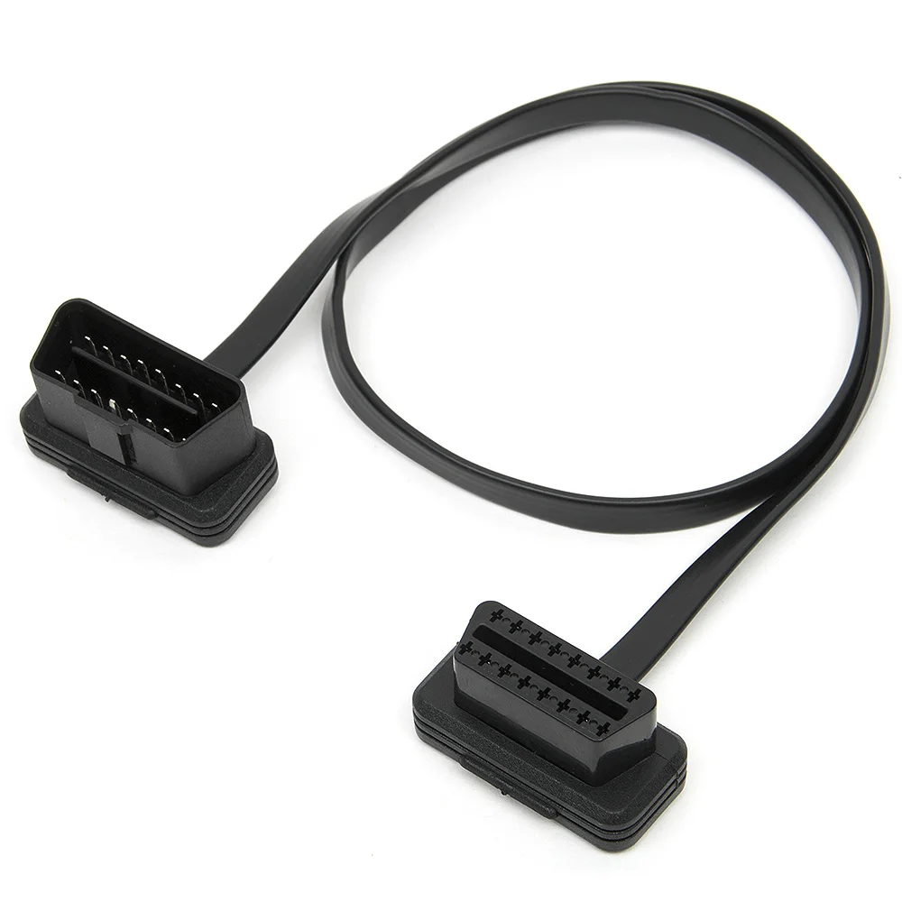 60 см 16Pin мужской OBD OBD2 OBDII 16Pin Мужской и Женский Диагностический инструментальный тонкий как лапша кабель ELM 327 переходник с удлинителем кабели