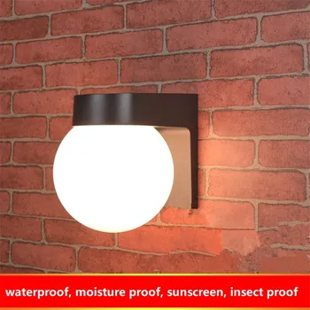 

Outdoor Waterproof LED Wall Lamp E27 Simple Modern Balcony Corridor Stairs Aisle Garden Ball Wall Sconce Home Lighting Luminaria