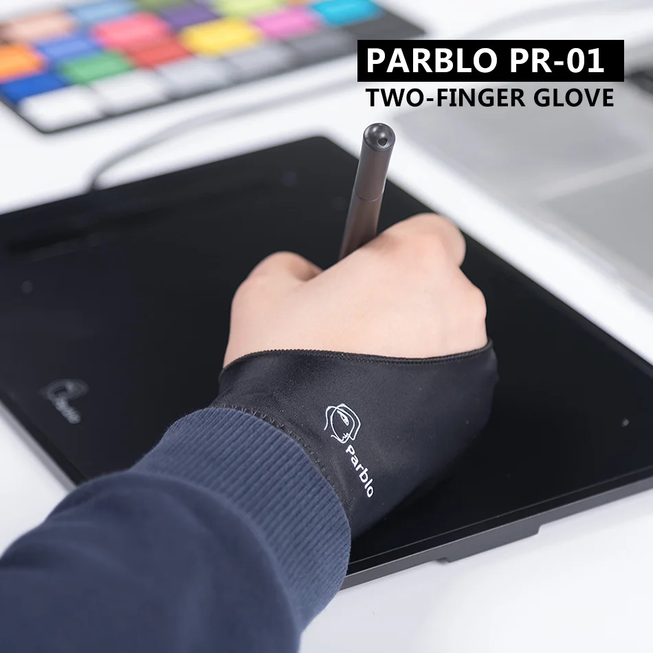 Parblo PR-01Two пальцы противообрастающие перчатки для Parblo A610 графика рисунок планшет живопись доска