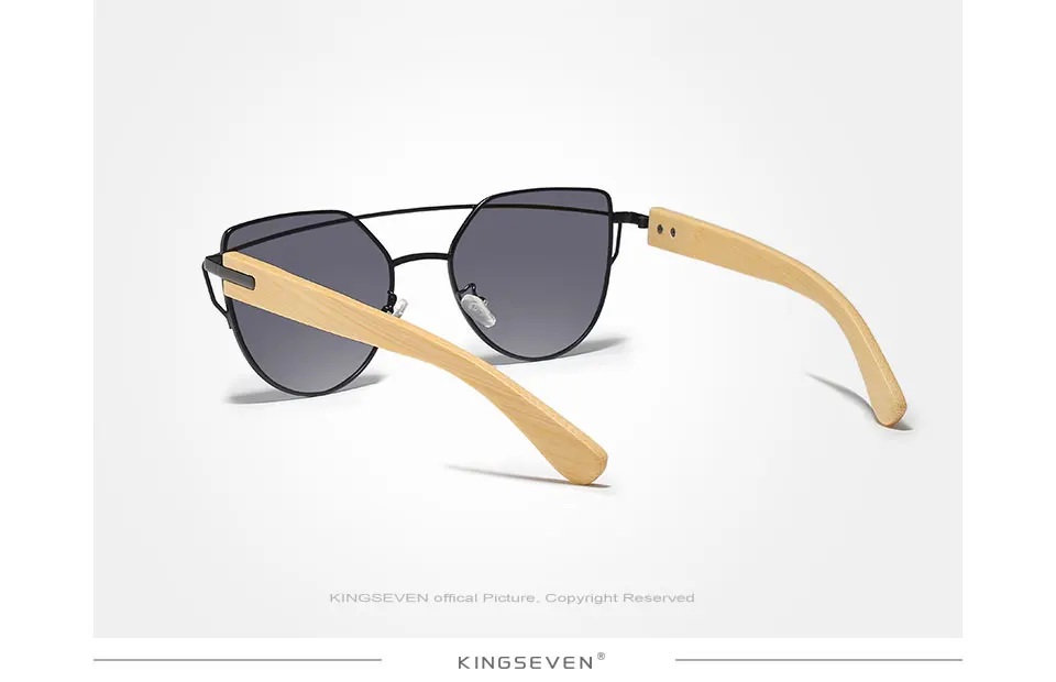 KINGSEVEN Handmade Bamboo Wood Framed Sunglasses Men Women