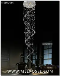 Лонг спираль Crystal потолочный светильник Lamparas де techo современного освещения для лестницы фойе прихожей в наличии светильников