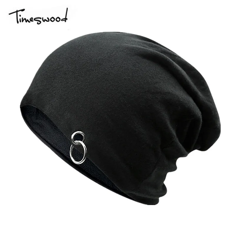 

TIMESWOOD Unisex New Ring Caps Warm Beanie Punk Hat Gorras Winter Knitting Hip Hop Caps Beanies Knitted Cap Hats For Men Women
