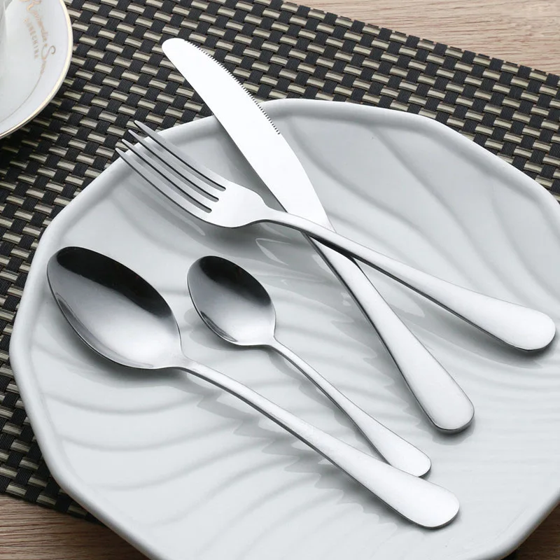 

24pcs Stainless Steel Flatware Sets Plated Cutlery Set Dinner Set Tableware Silverware Dinner Fork Spoon Knife