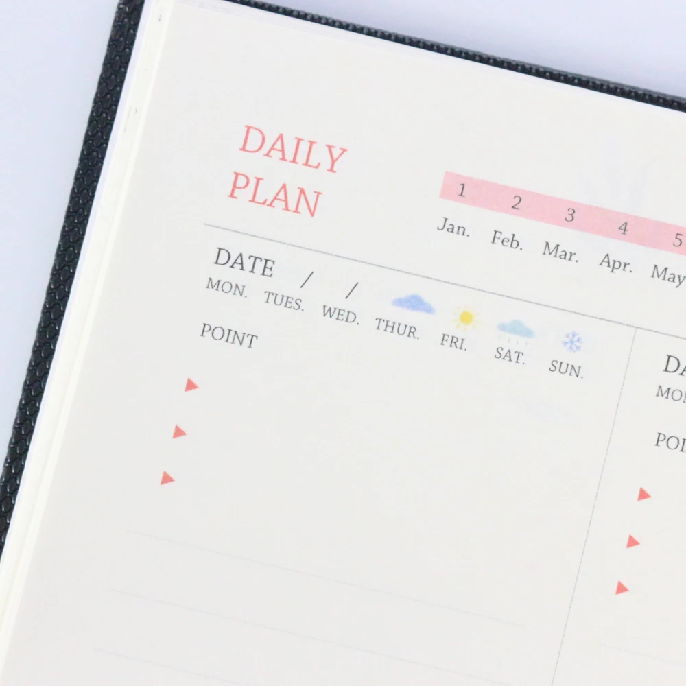 

Domikee hardcover 365 days daily planner notebook stationery,fine school student yearly monthly daily planner time organizer,A5