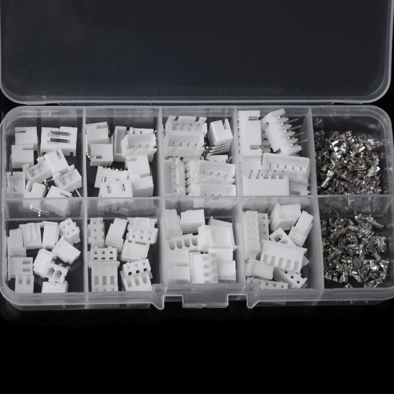 

40 Sets Kit 2P 3P 4P 5P Right Angle 2.54mm Pitch Terminal Housing Pin Header Connector Adaptor