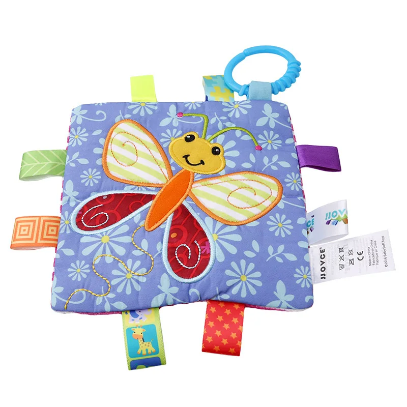 JJOVCE Новорожденный ребенок, полотенце, захватывающая мягкая удобная кукла, Детские подвижные игрушки Todller, детские игрушки-погремушки 0-12 месяцев - Цвет: butterfly