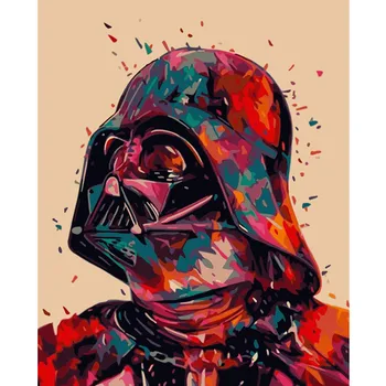 

Painting By Numbers DIY Dropshipping 40x50 50x65cm Color mysterious warrior Figure Canvas Wedding Decoration Art picture Gift