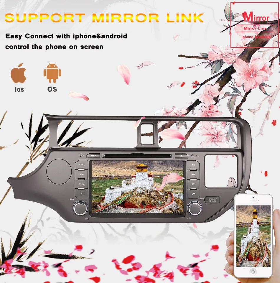 Excellent 2 Din 7 Inch Car DVD Player Android 9.0 For Kia rio K3  2012 2013 2014 With 4GB RAM GPS Navigation Radio WIFI USB RDS Octa Core 7