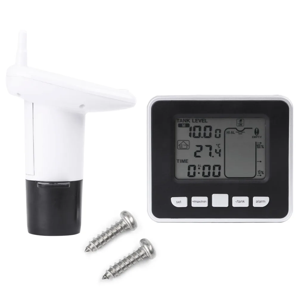 

1 Set Ultrasonic Water Tank Liquid Depth Level Meter Sensor with Temperature Display Liquid Level Sensor New Arrival