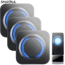 SMATRUL Waterproof Wireless Doorbell EU Plug 300M long range smart home Door Bell ring call 1