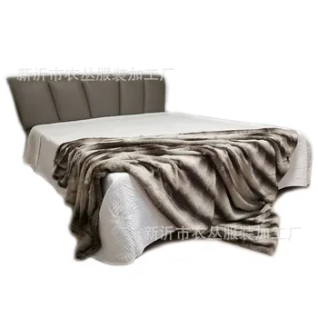 

Imitation rabbit fur bed blanket sofa throw faux fur carpet 200cm*150cm-2500g