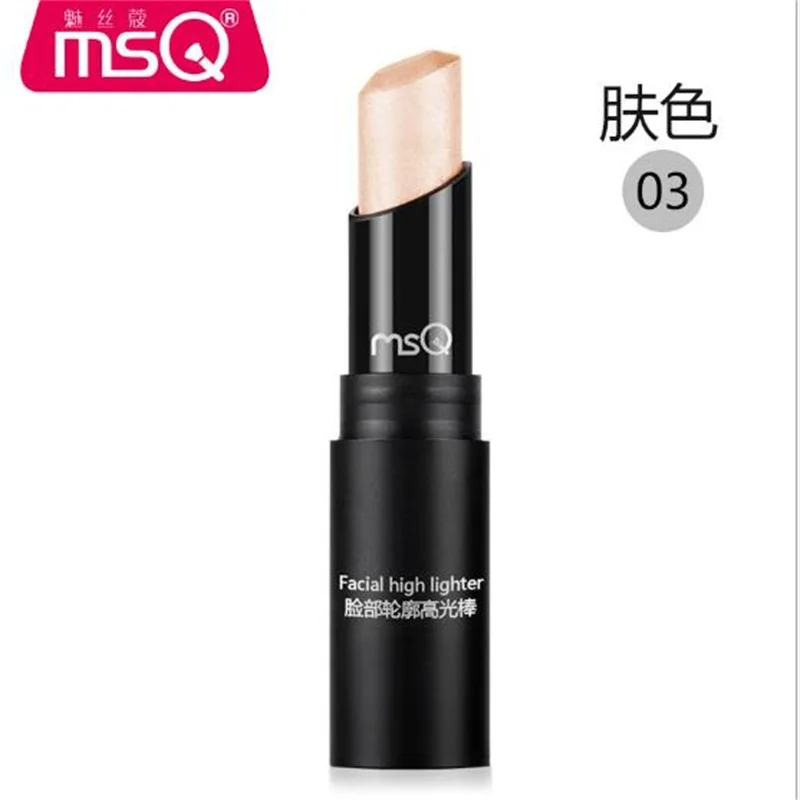 MSQ 3 цвета контурирующий лицо макияж бронзатор палка хайлайтер ручка осветитель кожи бронзатор/dhl 200 штук - Цвет: complexion