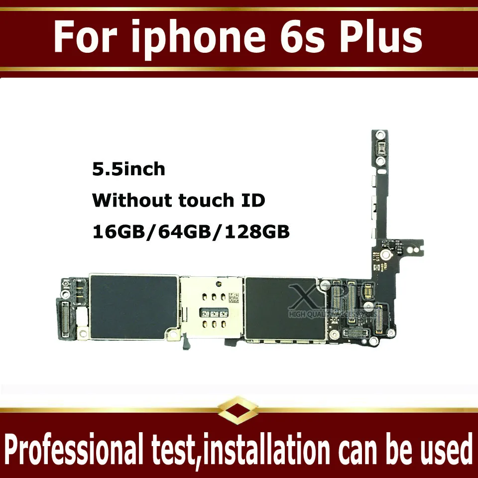 Чистая системная плата iCloud IOS без touch ID для iPhone 6S Plus 6 S Plus 16 Гб 64 Гб 128 ГБ оригинальная разблокированная материнская плата