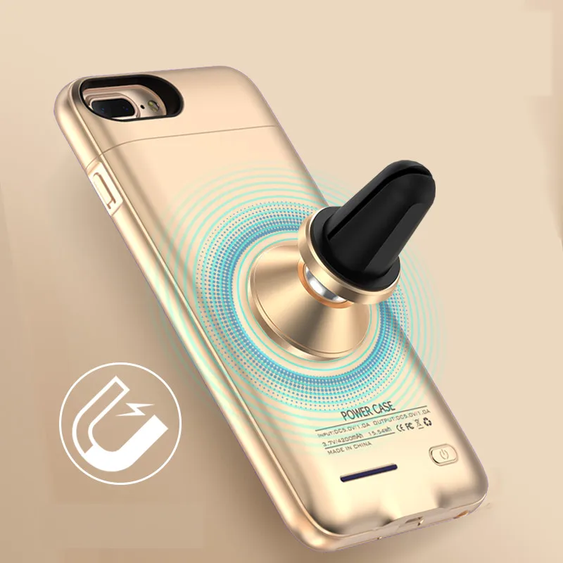 imágenes para Creativo Ultra Delgado 3000 ~ 4200 mAh Batería Externa Recargable Con Soporte Magnético para iphone 6 6 s 7 más caso de la energía para ios 10 imágenes para Creativo Ultra Delgado 3000 ~ 4200 mAh Batería Externa Recargable Con Soporte Magnético para iphone 6 6 s 7 más caso de la energía para ios 10