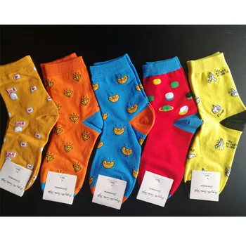 

5 pairs/lot limited edition socks harajuku socks men Cheap sale good quality meias hip hop Japan sock cartoon crew sokken men