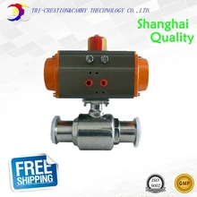 Пневматический шаровой кран с тремя входами, DN15-50, 1/2-2 2 пути, быстродействующий клапан, двойной действия на шаре valve_shanghai