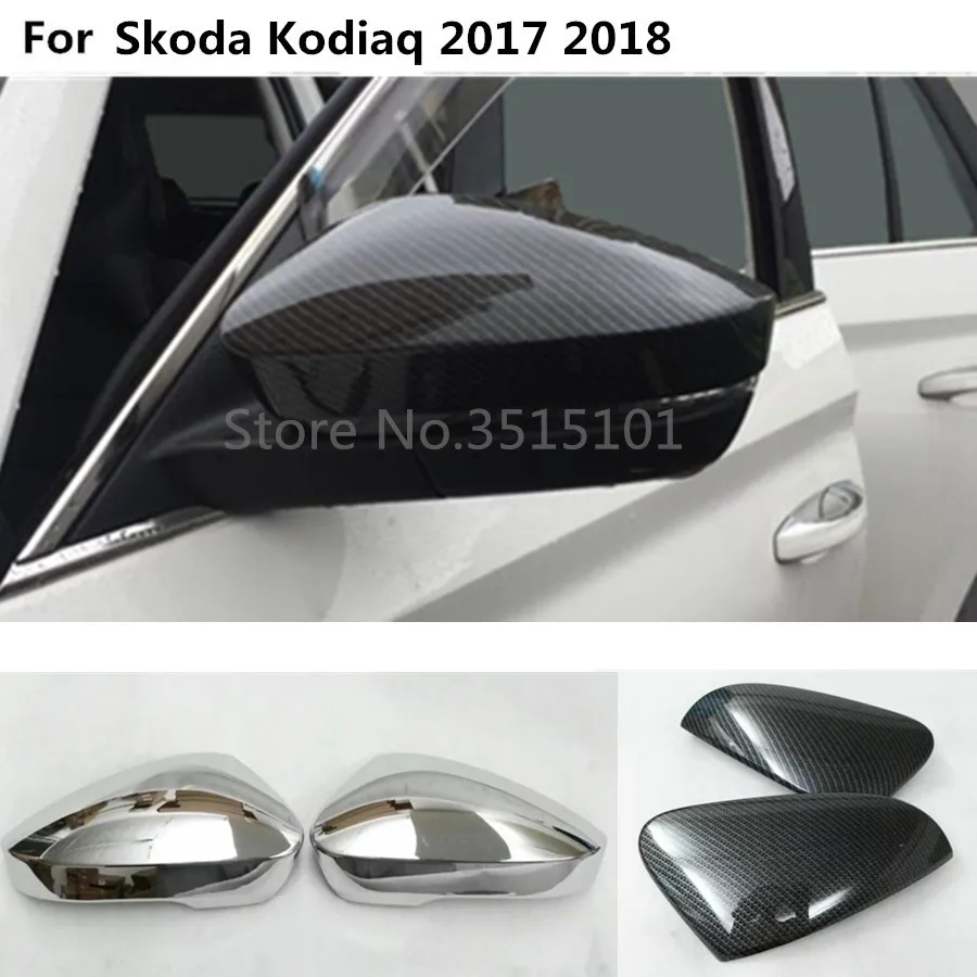 Топ кузова Стайлинг задняя крышка заднего вида крышка зеркала боковой двери палка отделка рамы 2 шт для Skoda kodiaq