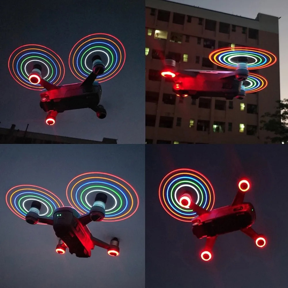 

2 Pairs LED Flash Quick Release 4730 CW CCW Propellers Blades Props Spare Parts for DJI Spark RC Drone