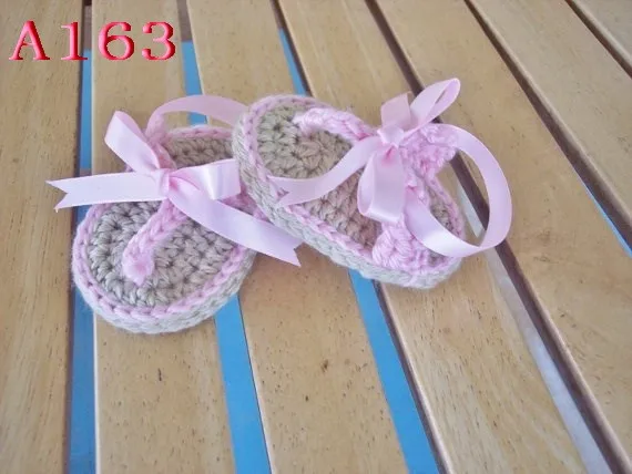 Детское вязание крючком Обувь маленьких Вьетнамки для девушек с розовой лентой детские сандалии