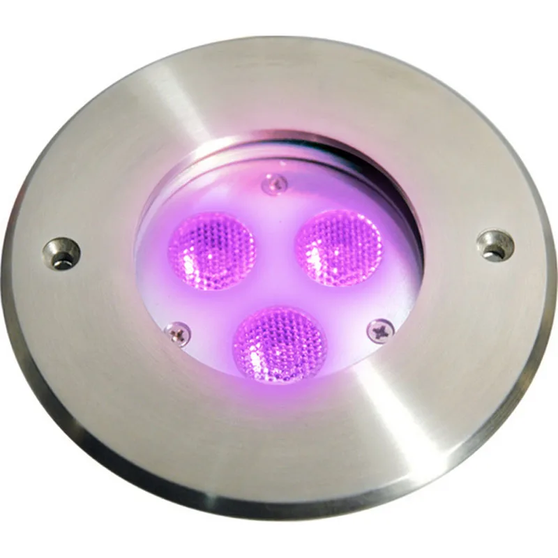 Нержавеющая сталь IP68 Водонепроницаемый 12VDC 3x1w Одноцветный 3x3W RGB 3in1 подводный