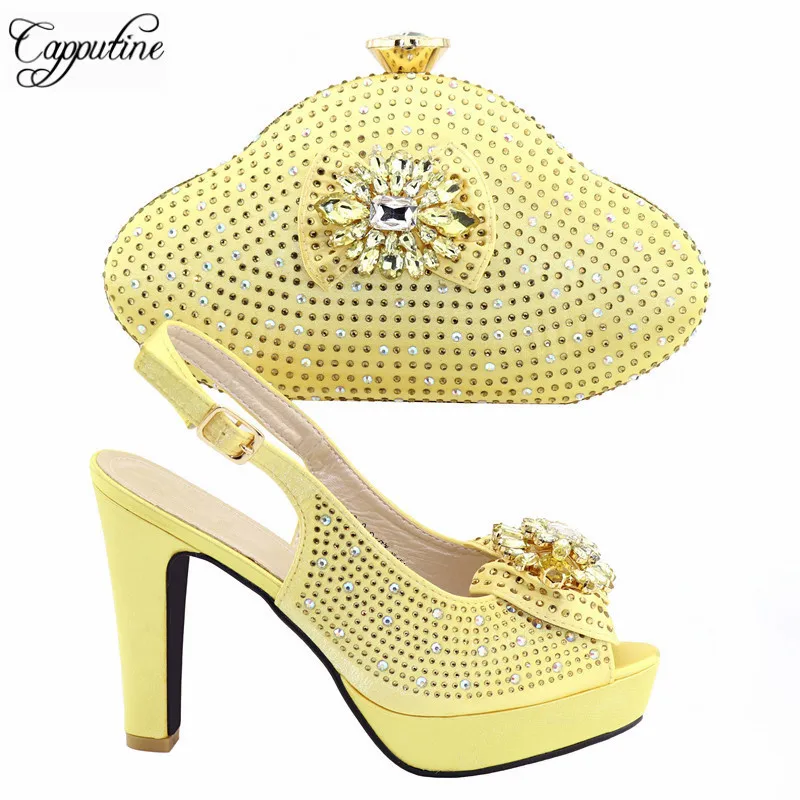 

New Arrival Italian Shoes And Bag Sets For Party Summer Fashion African Elegant Pumps Shoes And Bag Set Free Shipping TX-199