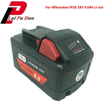 

M18 For Milwaukee 18V 9000mAh Li-Ion Rechargeable Battery Demand Battery Pack 48-11-1890 Cordless Power Tools Batteria