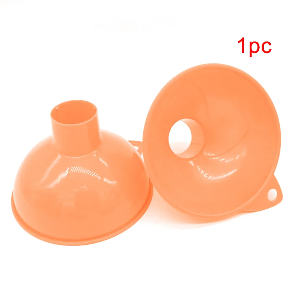 Funnel Wide Mouth Plastic Home Kitchen Gadgets Oil Fuel Hopper Reusable Durable - Цвет: Оранжевый