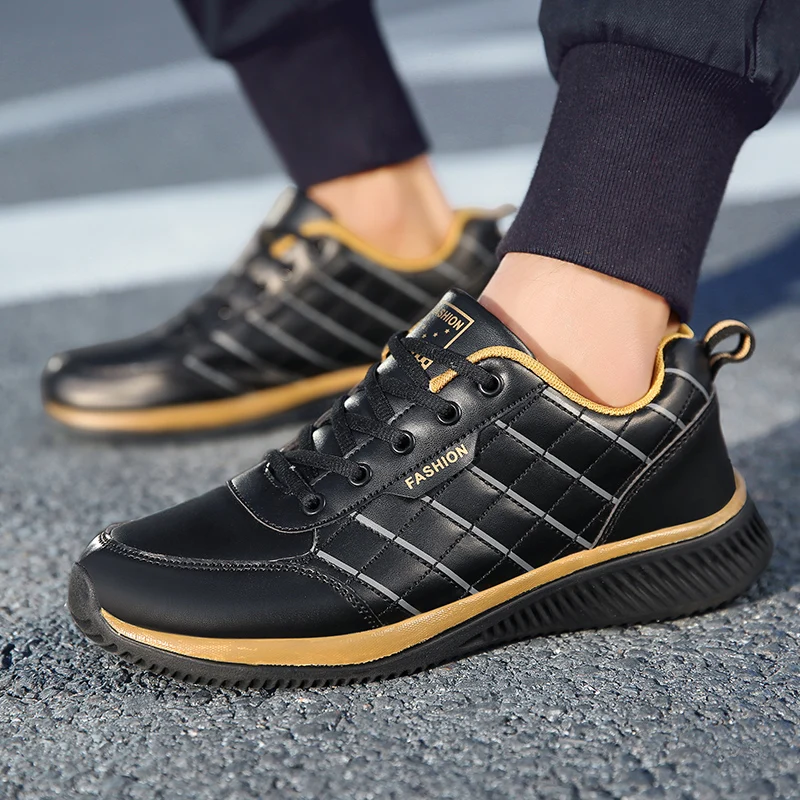

Sooneeya Leather Casual Shoes Men Fashion Trend Gingham Tenis Sneakers Men All Match Men Drive Flats Shoes Zapatos De Hombre