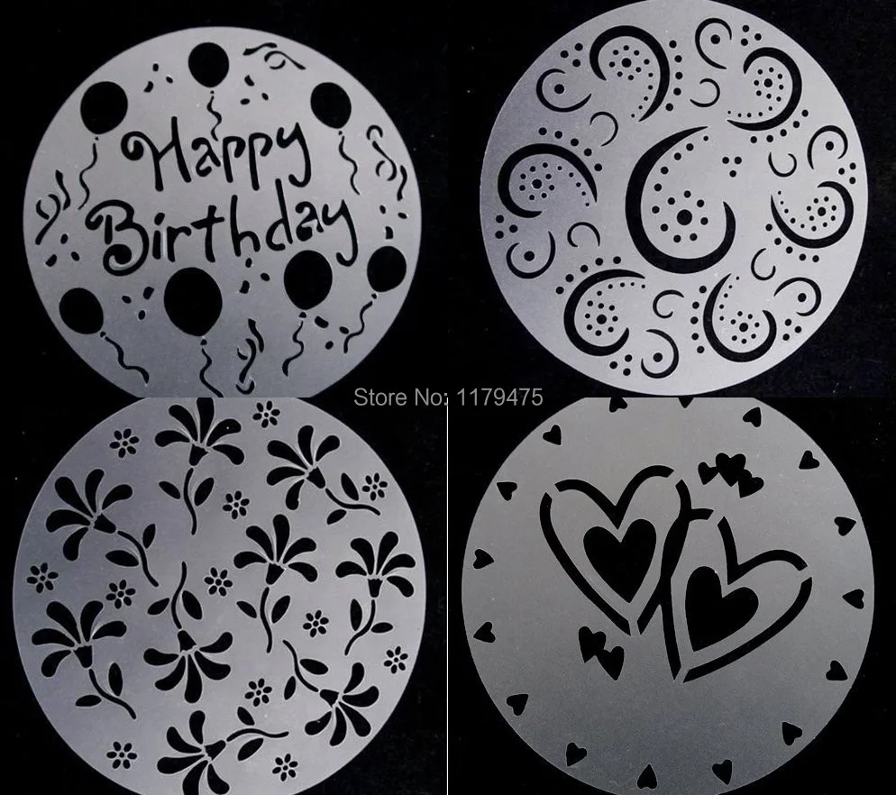 1 set / 4 pcs Eco friendly PP Birthday Cake Decoration Decorating