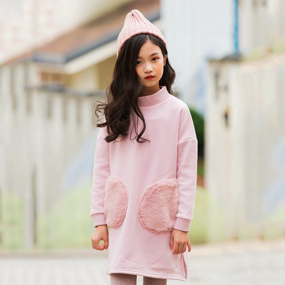 

girls winter dresses 2018 kids clothes baby girl long sleeve princess dress for children teen velvet clothing vestido menina