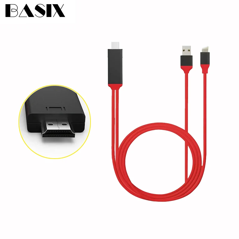 HDMI кабель для Apple IPhone X 8 8 Plus 7 7 Plus 6 6s 5 5S 5S для освещения Кабель-адаптер HD tv 8 Pin HD1080P адаптер HDMI кабель