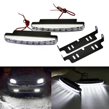 1 шт. DRL Светодиодный дневной ходовой светильник 12 в 8 светодиодный автомобильный Дневной светильник противотуманная фара супер белый водонепроницаемый внешний автомобильный Стайлинг