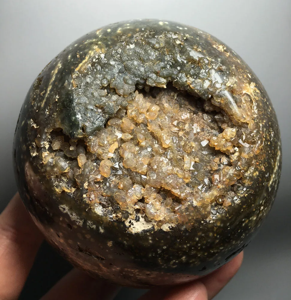 

1059g NATURAL OCEAN JASPER QUARTZ CRYSTAL SPHERE BALL HEALING Specimens stones and crystals minerals Home Decoration GIFT