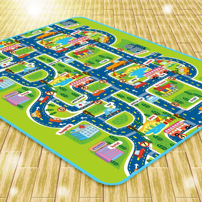 City Map Soft Todder Play Mat Baby PlayMat Toys Crawling Pads For Children Development Carpets Kid Puzzle Play Game Rug 