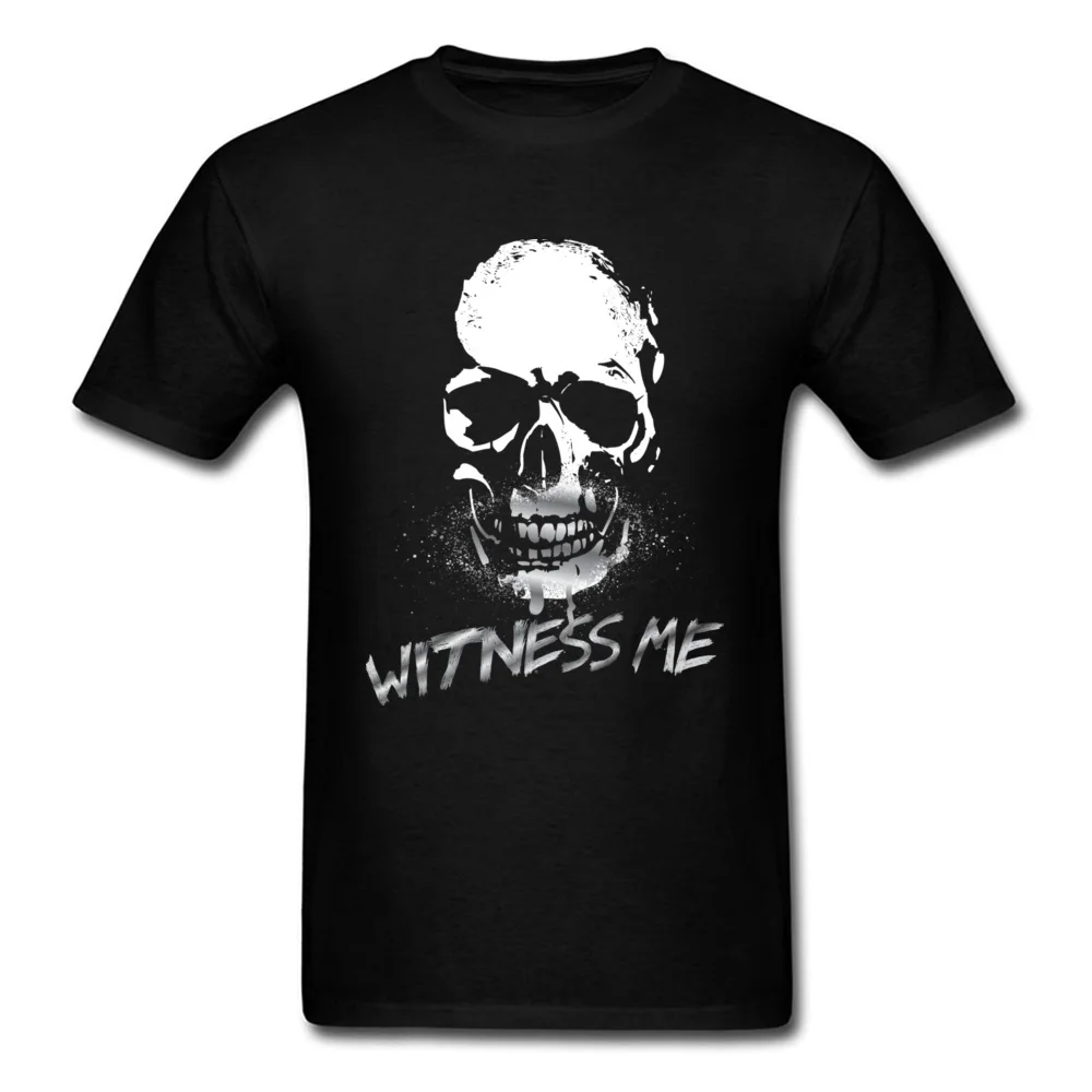 Crazy T Shirt Men Skull Print T shirt White Skulls Tshirts Witness Me