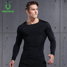 Vansydical Мужская компрессионная футболка для спортзала топы с