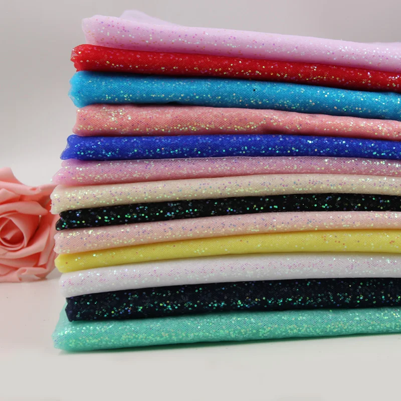 

2M/5M/10M Width 150cm Sequin Glitter Fabric Tulle Gauze Mesh for Home Garden Wedding Brithday Party Home Organza Decoration