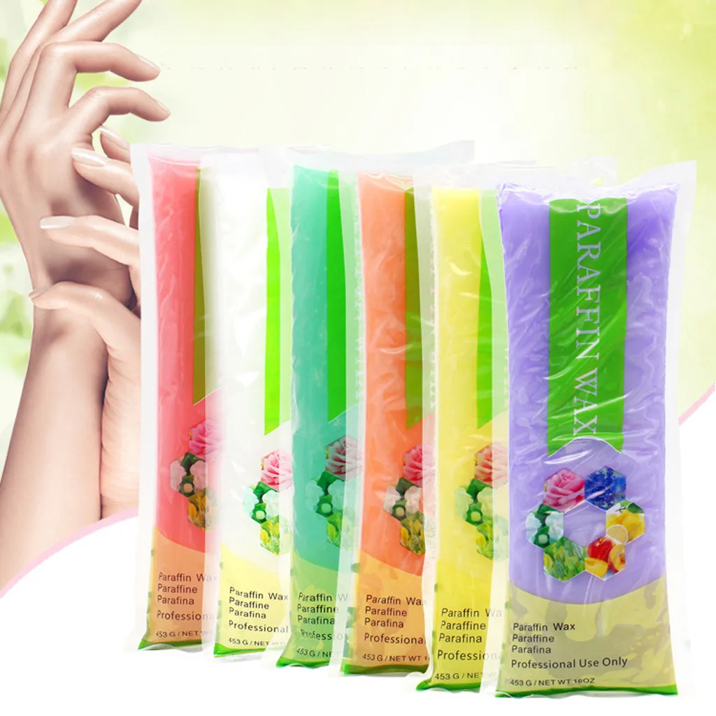 

New 2019 Fashion Paraffin Wax Hand Feet Bath Rose Peach Mask Beauty Therapy Replacement SPA 450g Maquiagem Drop Shipping