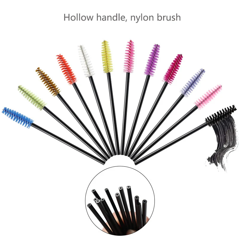 

New Hot 6color 50PCS/pack Applicator Eyelashes brush Cosmetic Eyelash Extension Disposable Mascara Wand Eyelash Makeup Brush